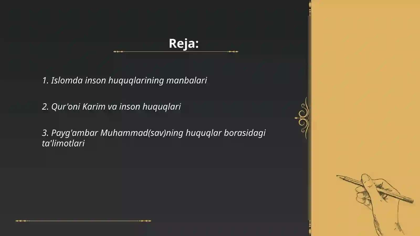 Islomda inson huquq va erkinliklarini taʼminlashning oʻziga xos jihatlari 2