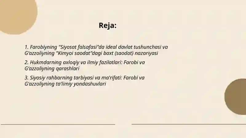 "Siyosat falsafasi" va "Kimyoi saodat " asari 2