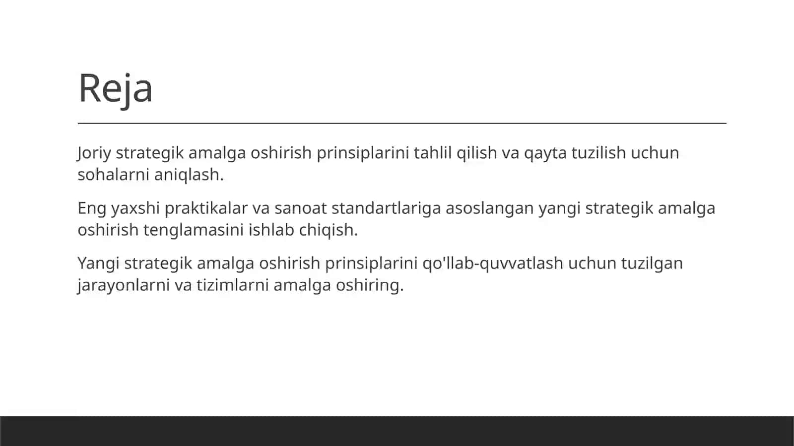 Strategiyani bajarish bosh qadriyatlar reinjinering va tuzilma 2