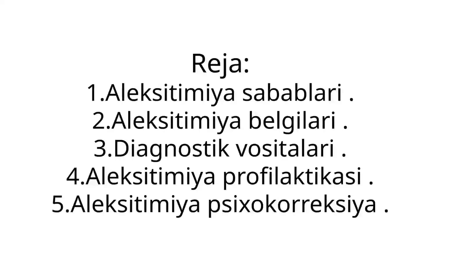 Aleksitimiya sabablari, belgilari. Aleksitimiya profilaktikasi va psixokorreksiyasi 2