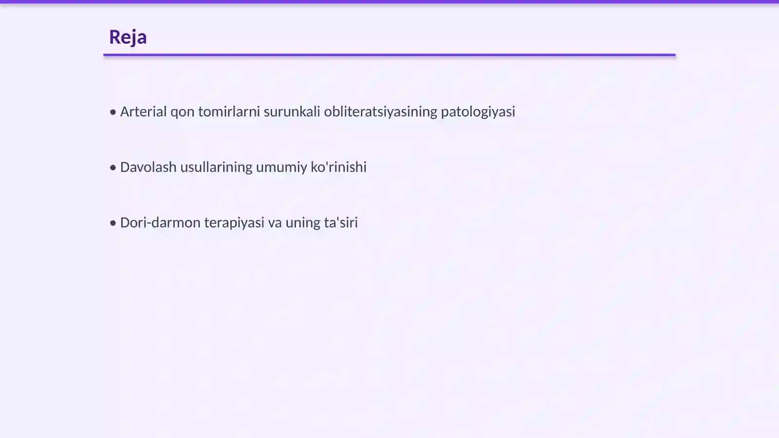 Arterial qon tomirlarni surunkali obliteratsiyasida zamonaviy davolash usullari 2