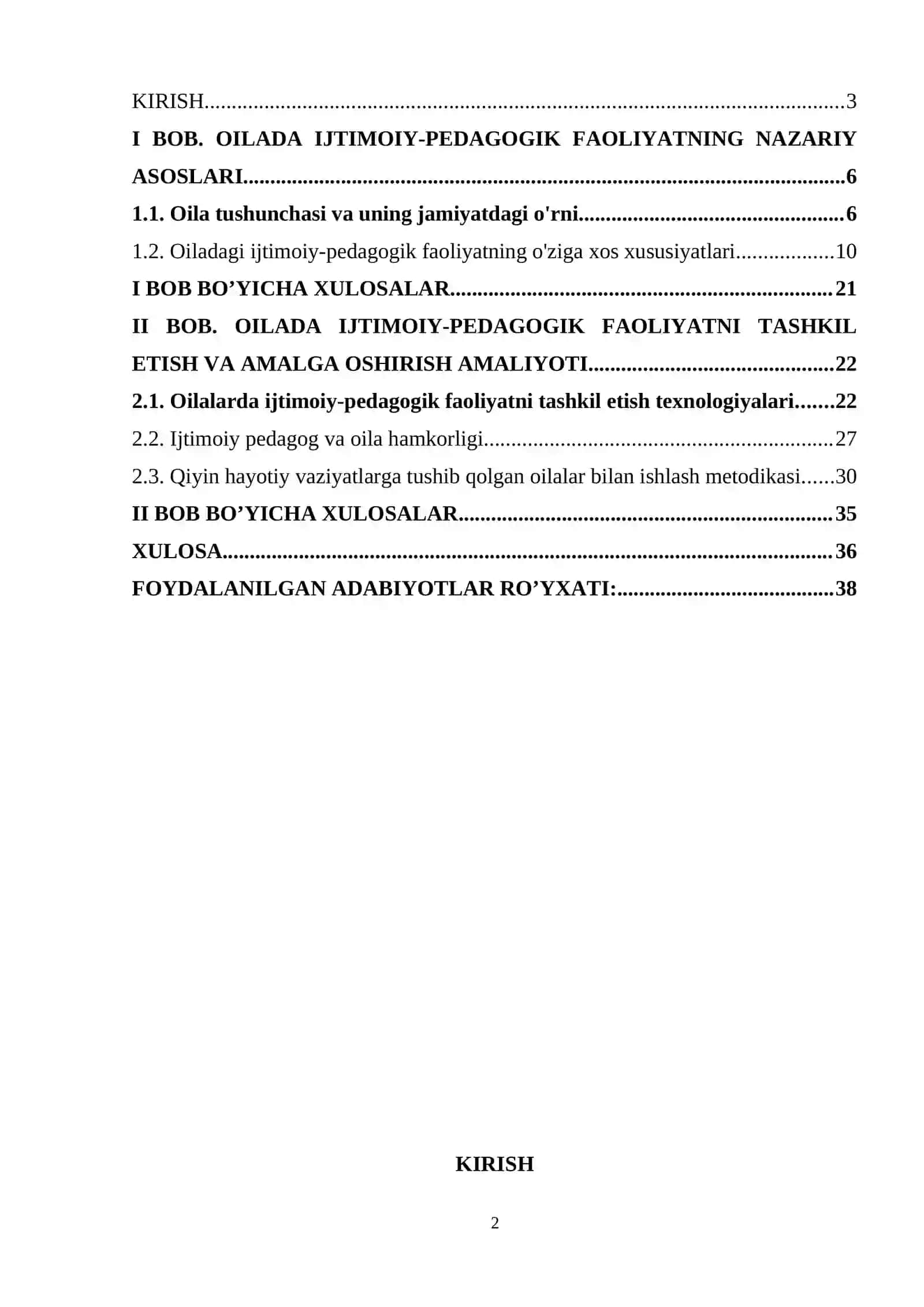 OILADA OLIB BORILADIGAN IJTIMOIY-PEDAGOGIK FAOLIYAT 2