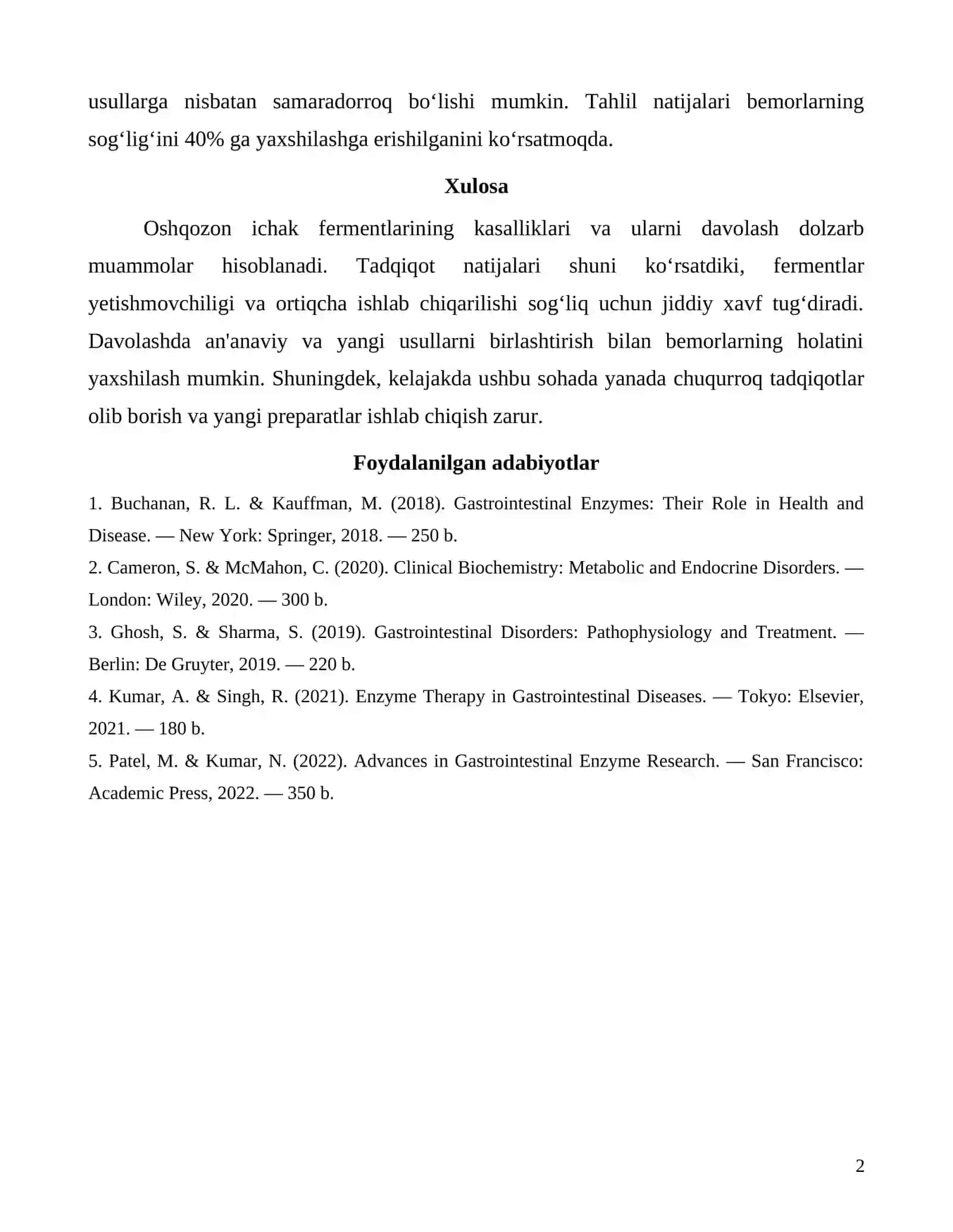Oshqozon ichak fermentlari kasalliklar va uni davolash 2