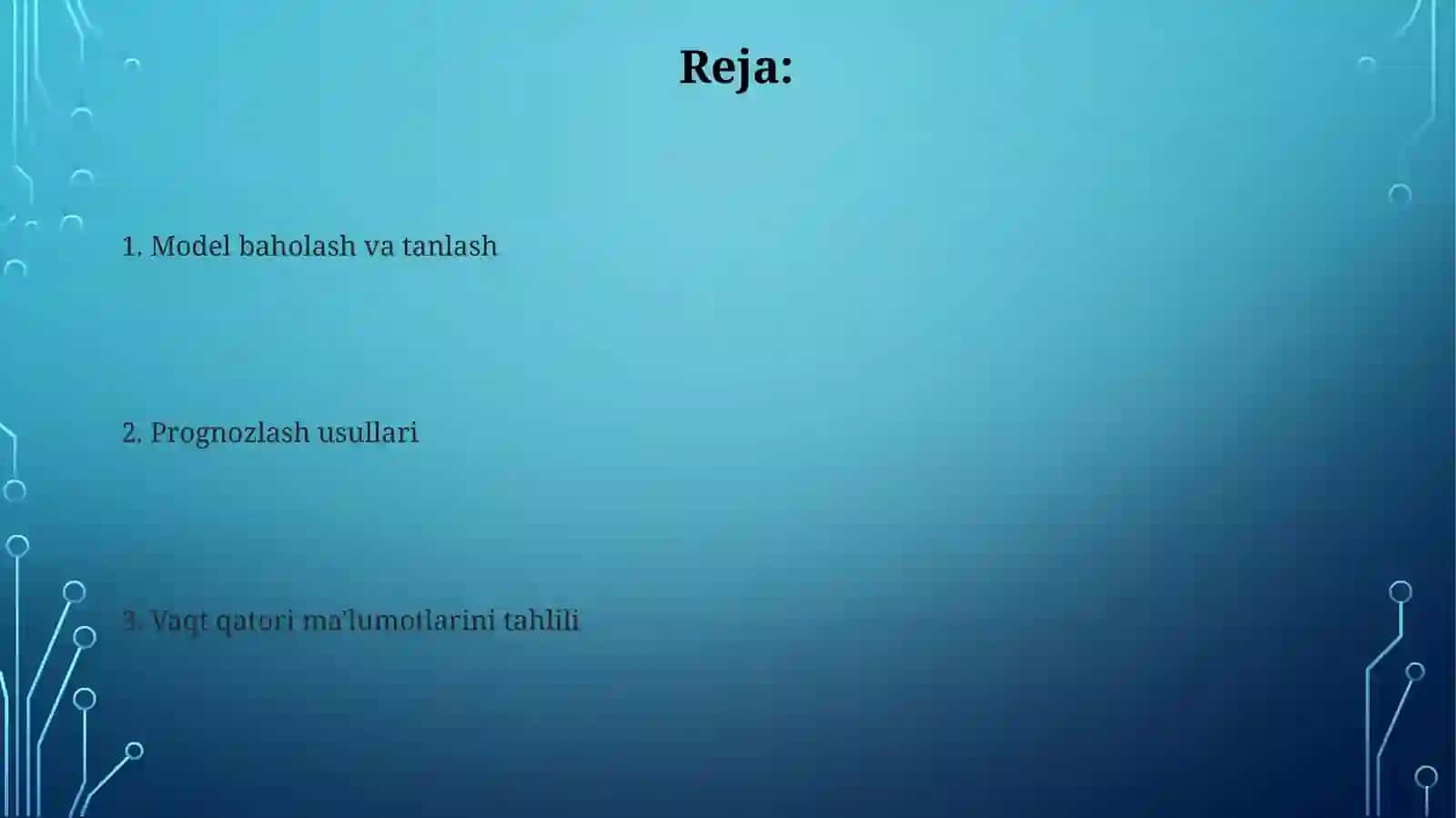 Dinamika qatorlari tahlili va bashorati 2