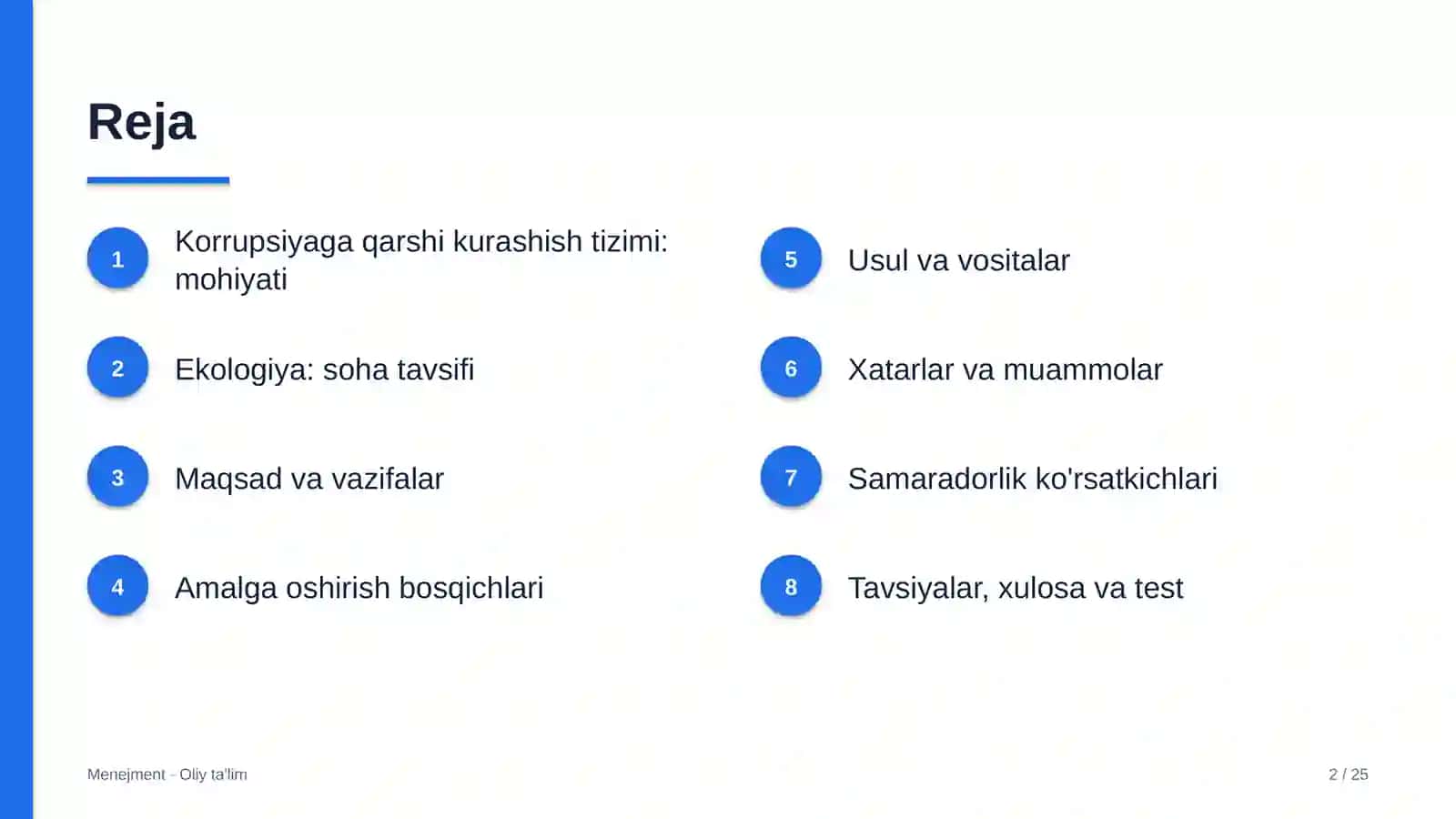Ekologiya sohasida korrupsiyaga qarshi kurashish tizimi 2