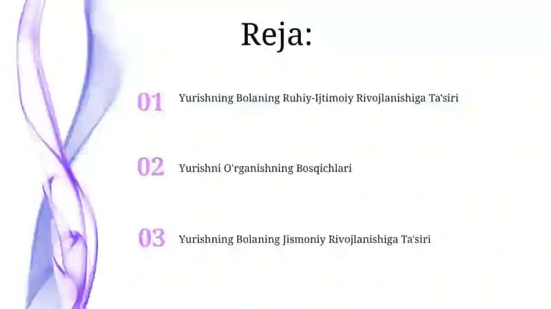 Yurishni O'rganishning Bosqichlari 2