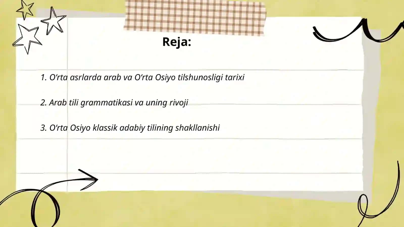 Oʻrta asrlarda arab va Oʻrta Osiyo tilshunosligi 2