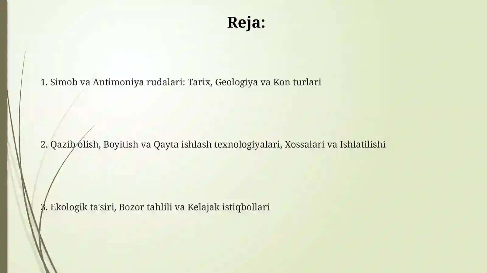 Simob va Antimoniya rudalari 2