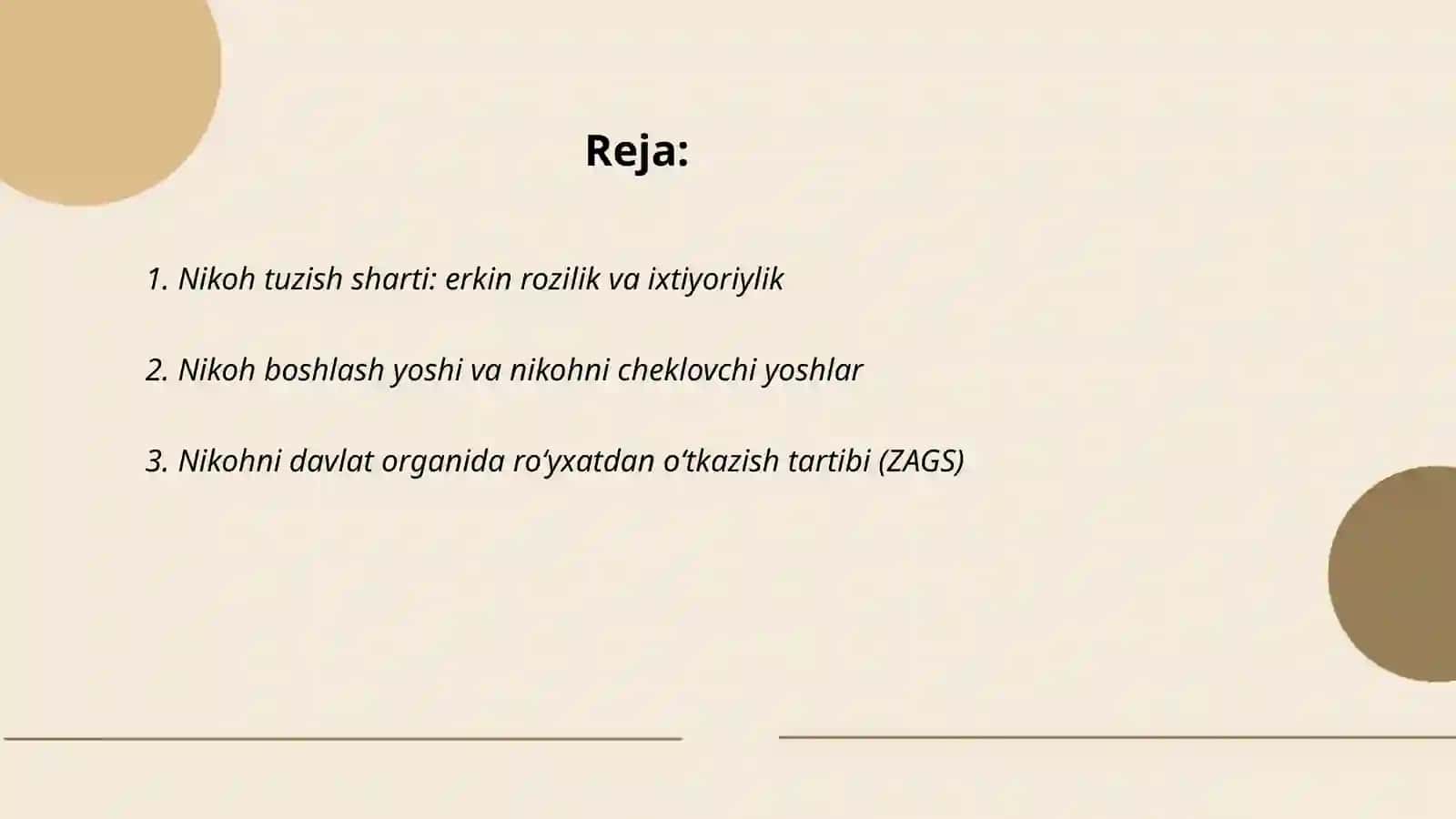 Nikoh tuzish tartibi va shartlari 2
