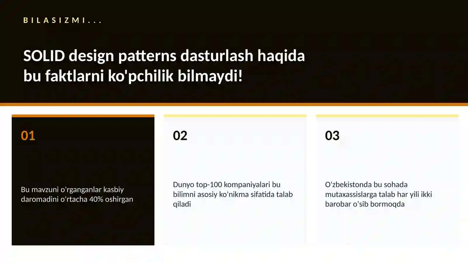 SOLID design patterns dasturlash 2