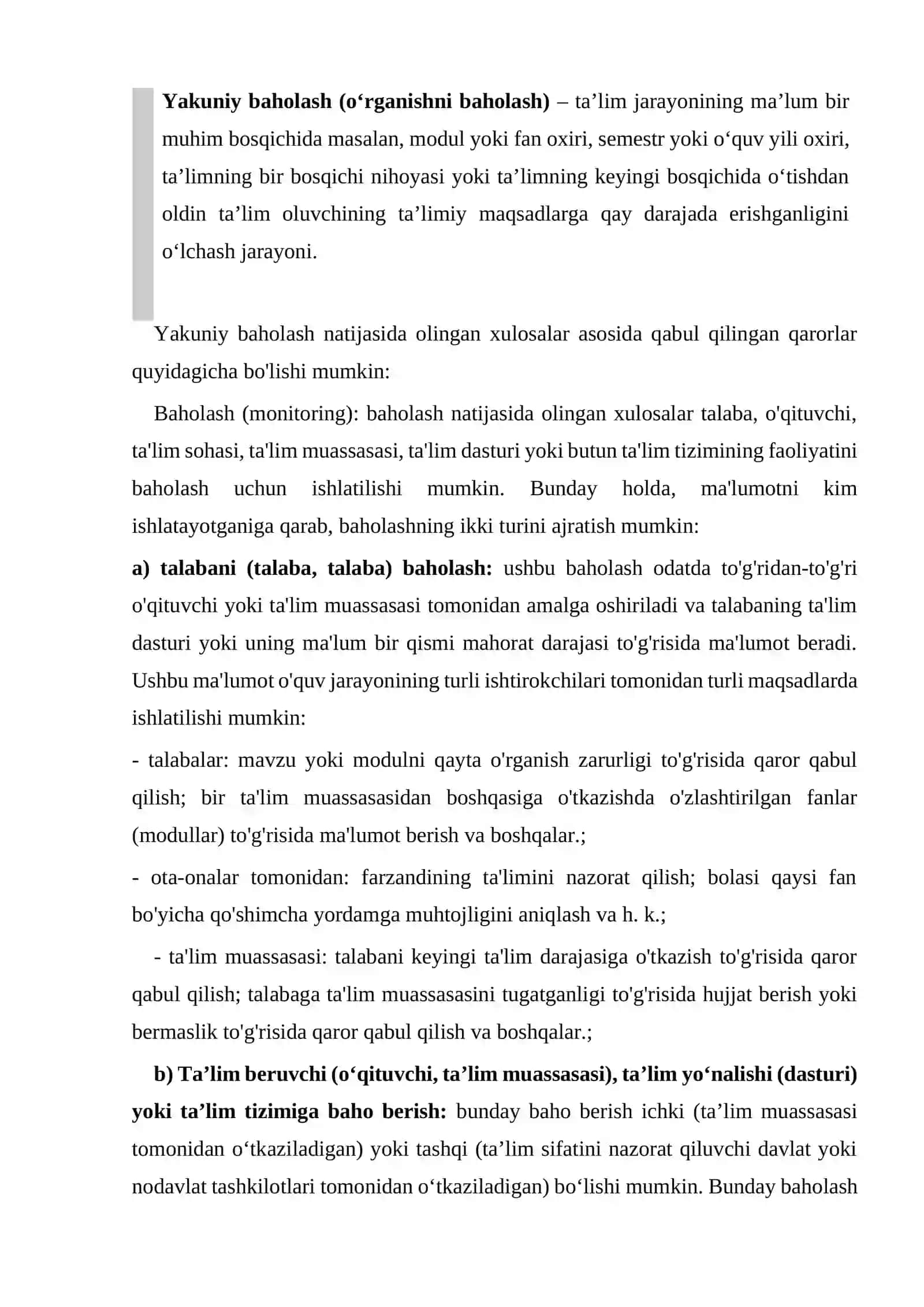 Pedagogik testlar, ularning turlari va maqsadi. Pedagogik test mazmuni Test topshiriqlari shakllari. Yopiq va ochiq test topshiriqlari Ta’limda kompyuterlashtirilgan testlar Gomogen testning ishonchliligi va validligi 2