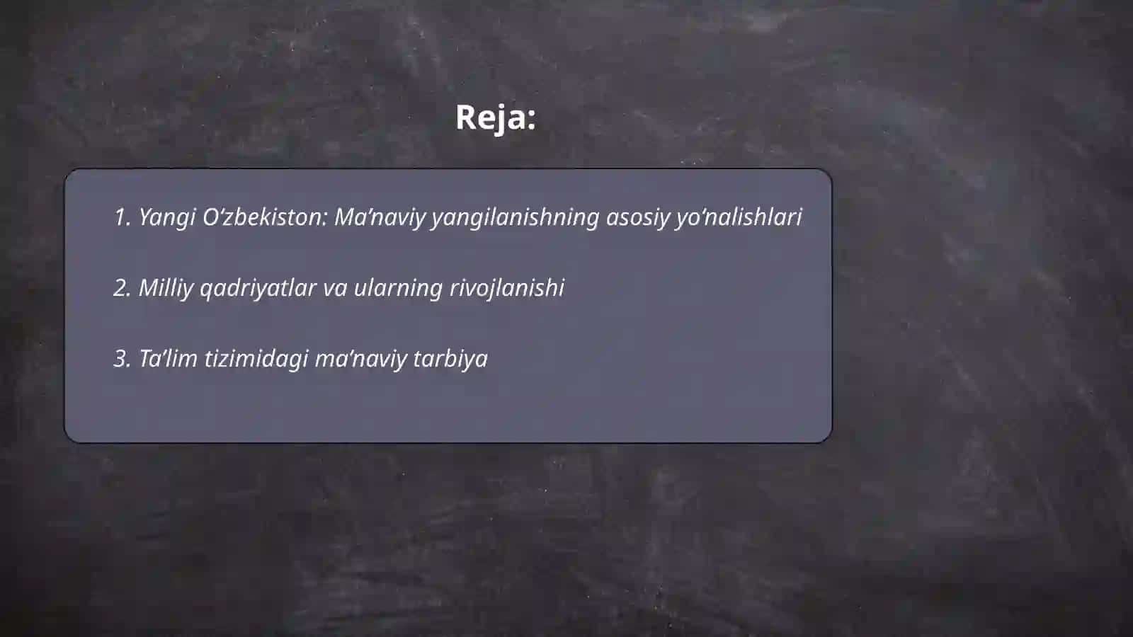 Yangi O‘zbekiston: Ma’naviy yangilanishning asosiy yo‘nalishlari 2