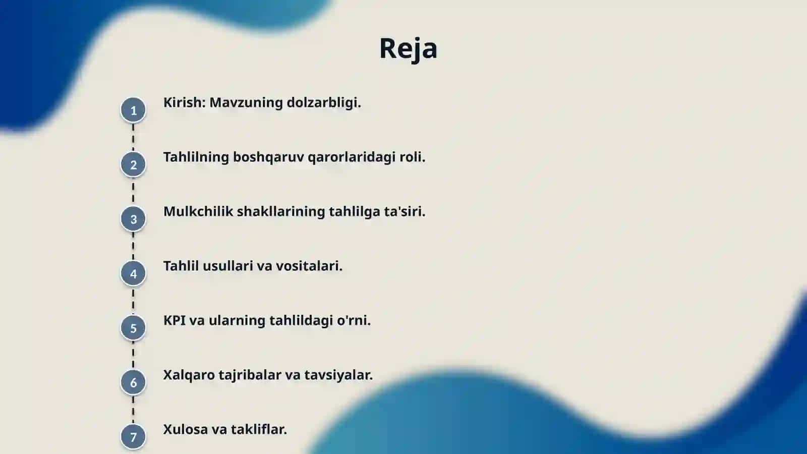 Turli mulkchilik shaklidagi xoʻjalik yurituvchi sub ektlarda boshqaruv qarorlari qabul qilishda tahlilning ahamiyati. 2