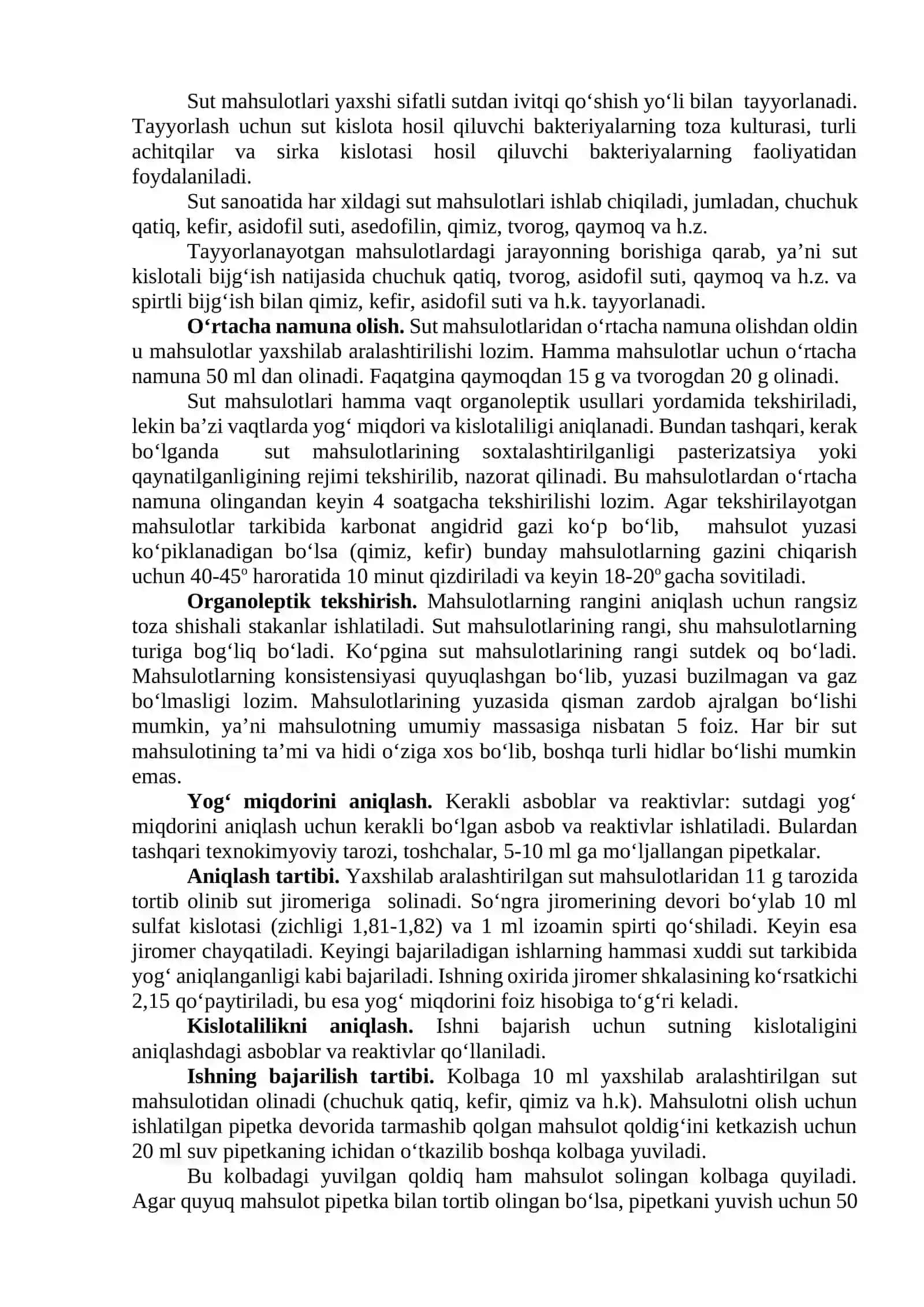 Sut korxonalari va dehqon bozorlarida sut va sut mahsulotlarni tekshirish 2