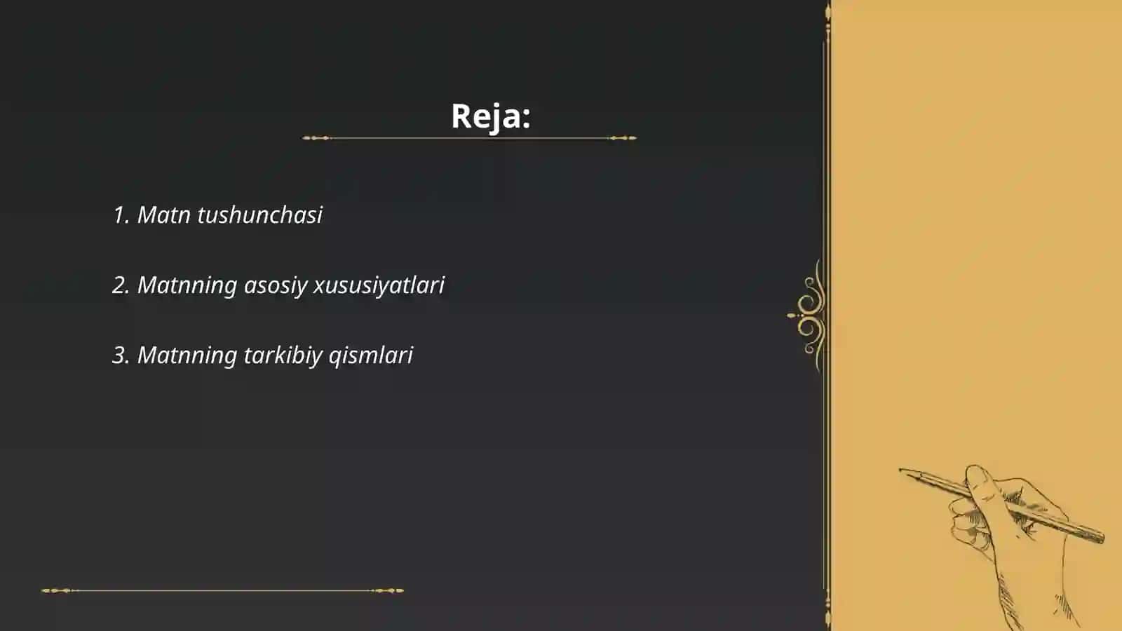 Matn va uning turlari 2