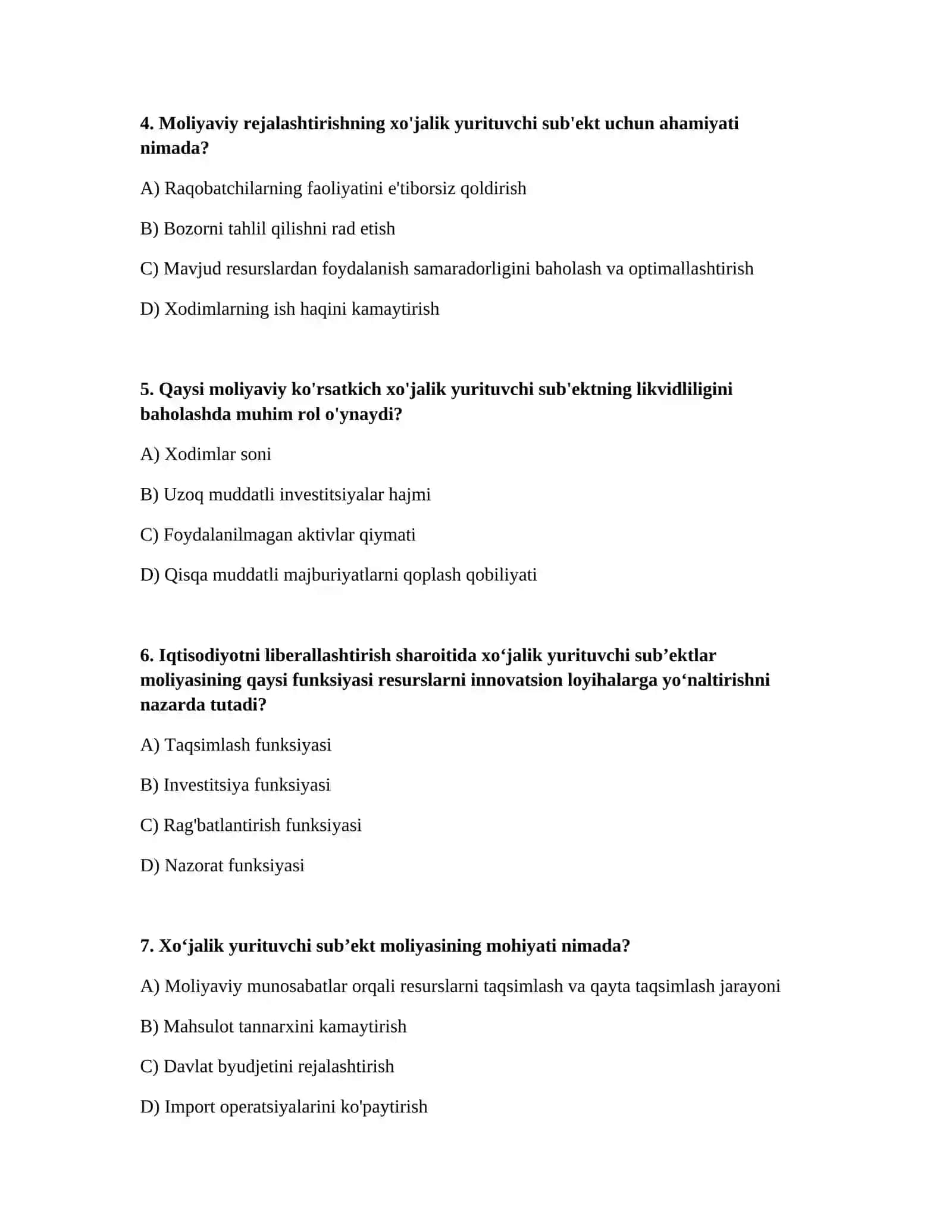Iqtisodiyotni liberallashtirish sharoitida xo jalik yurituvchi sub'ektlar moliyasining mohiyati va funksiyalari 2