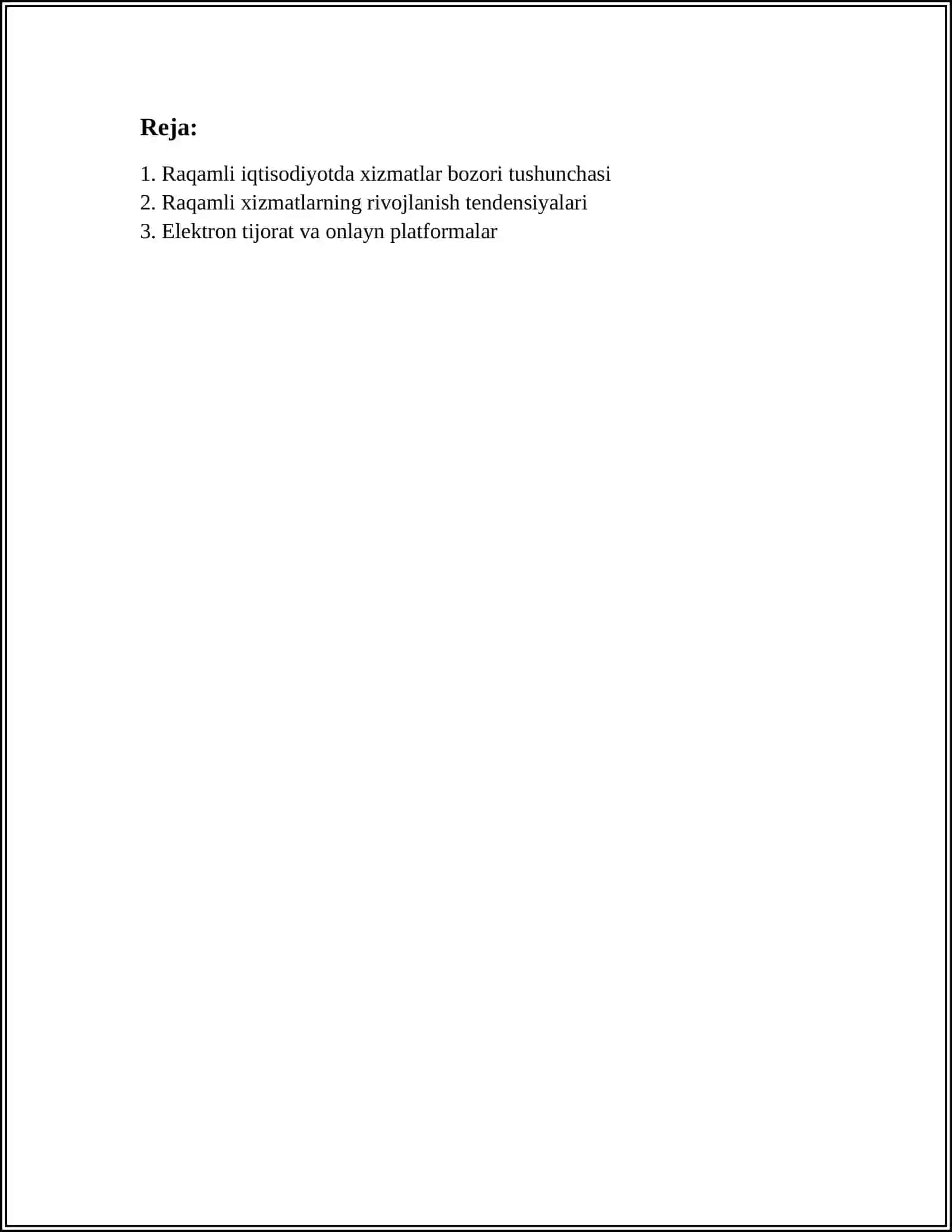 RAQAMLI IQTISODIYOTDA XIZMATLAR BOZORINI RIVOJLANTIRISH 2