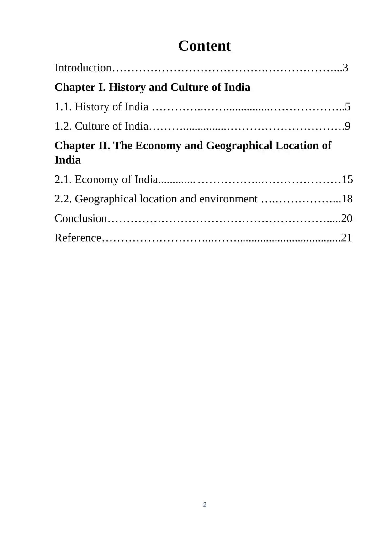 India Country Study 2