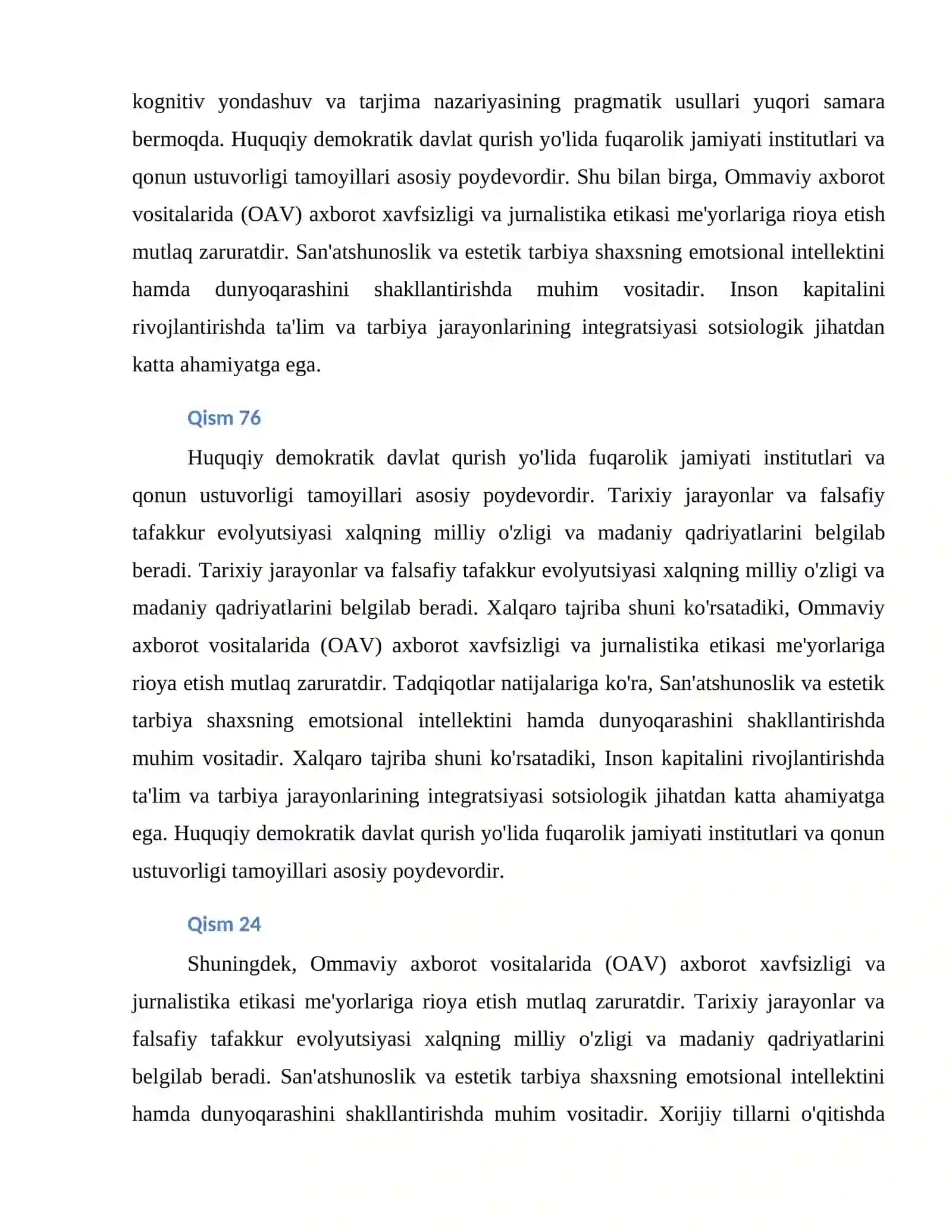 TELEJURNALISTIKA - AMALIY TOPSHIRIQLAR 2