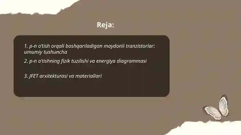 Maydonli tranzistorlar 2