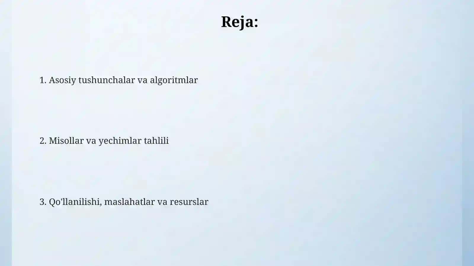 Sodda masalalar 2