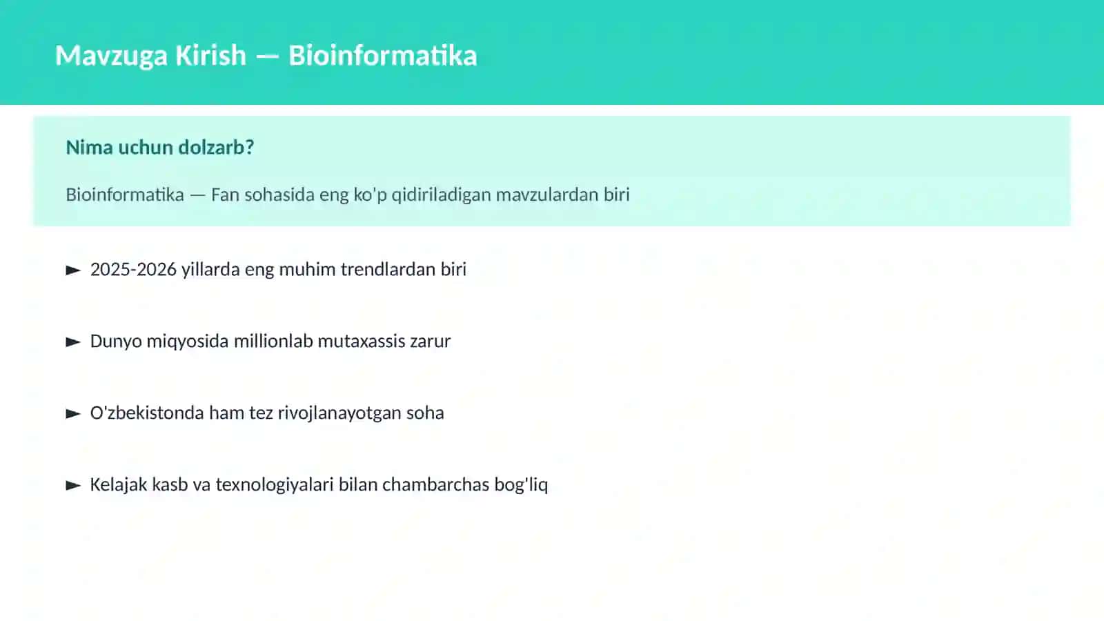Bioinformatika 2