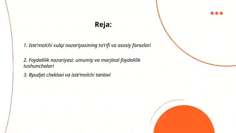 Iste'molchi xulqi nazariyasi 2