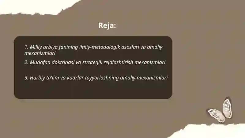 Milliy arbiya faning amaliy mexanizmlari 2