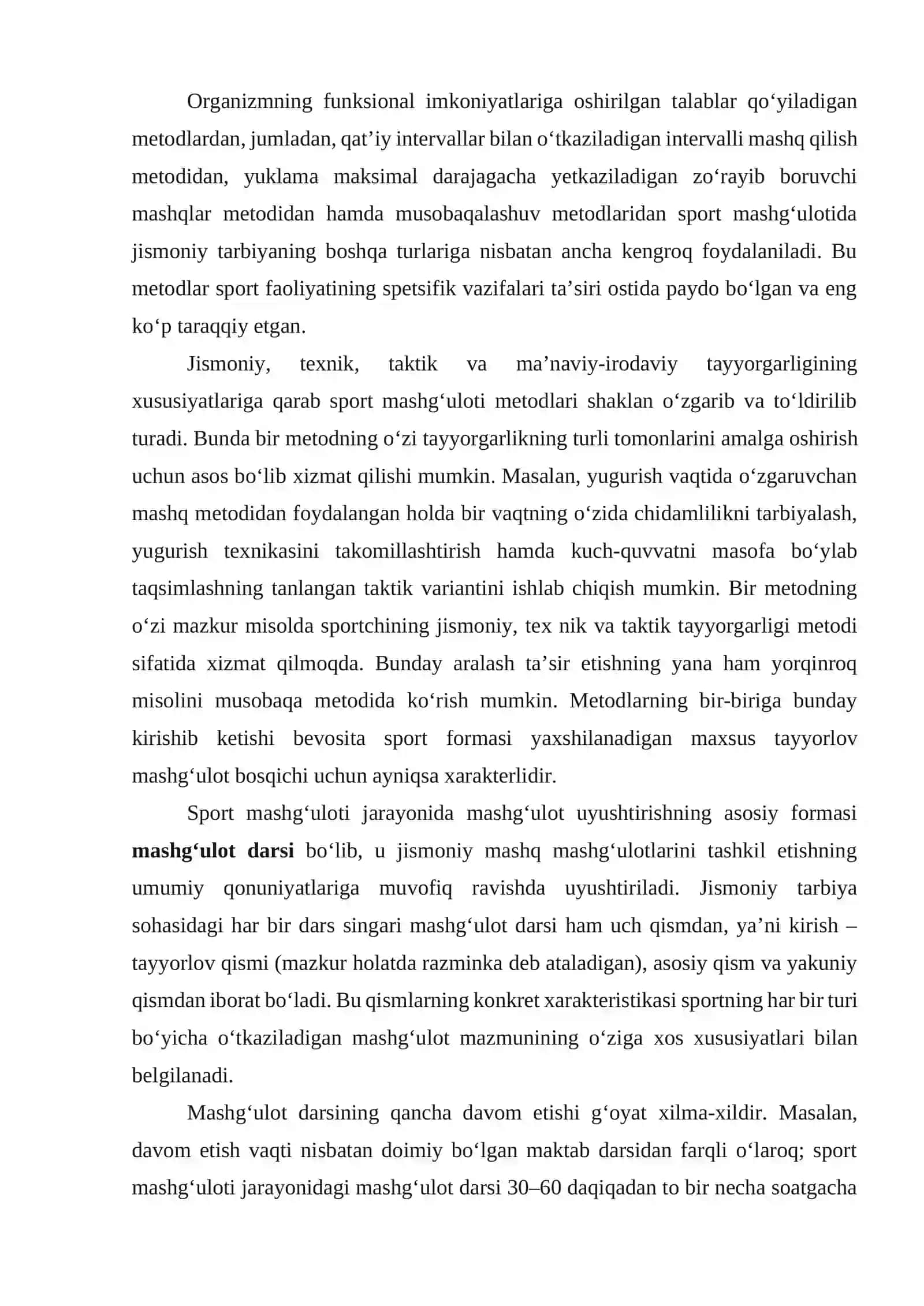 Sport mashg‘ulotining metodlari va trenirovka mashg‘ulotlarining shakllari 2