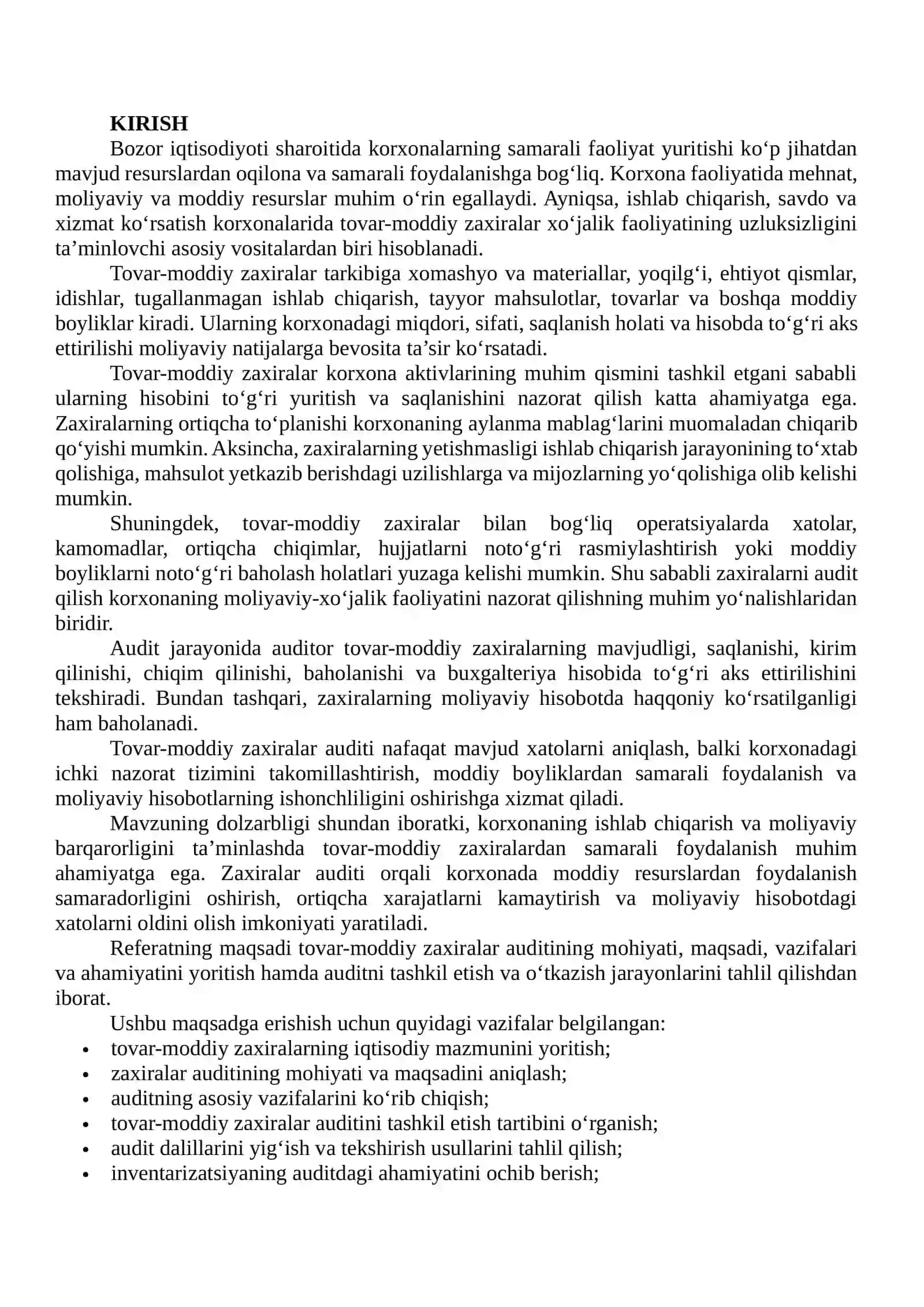 TOVAR-MODDIY ZAXIRALAR AUDITINING MOHIYATI VA AHAMIYATI 2