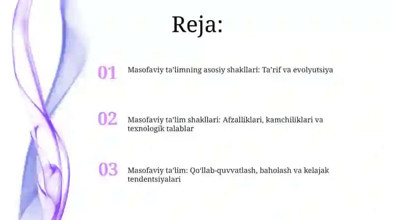 Masofali o'qitishning asosiy shakllari 2