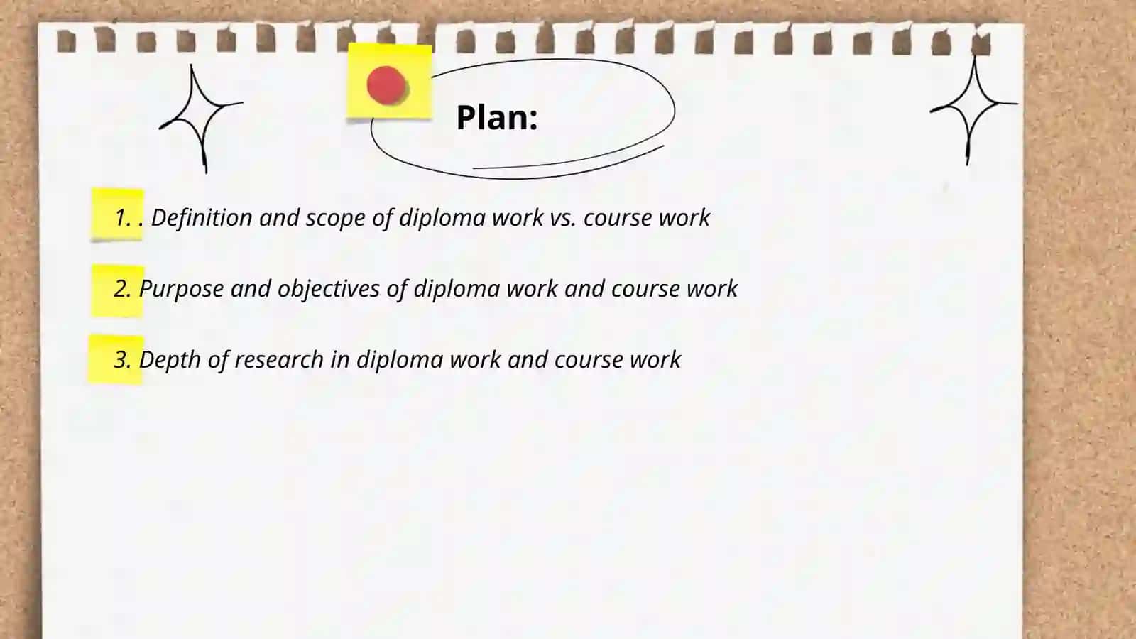 Differences between a diploma work and a course work 2