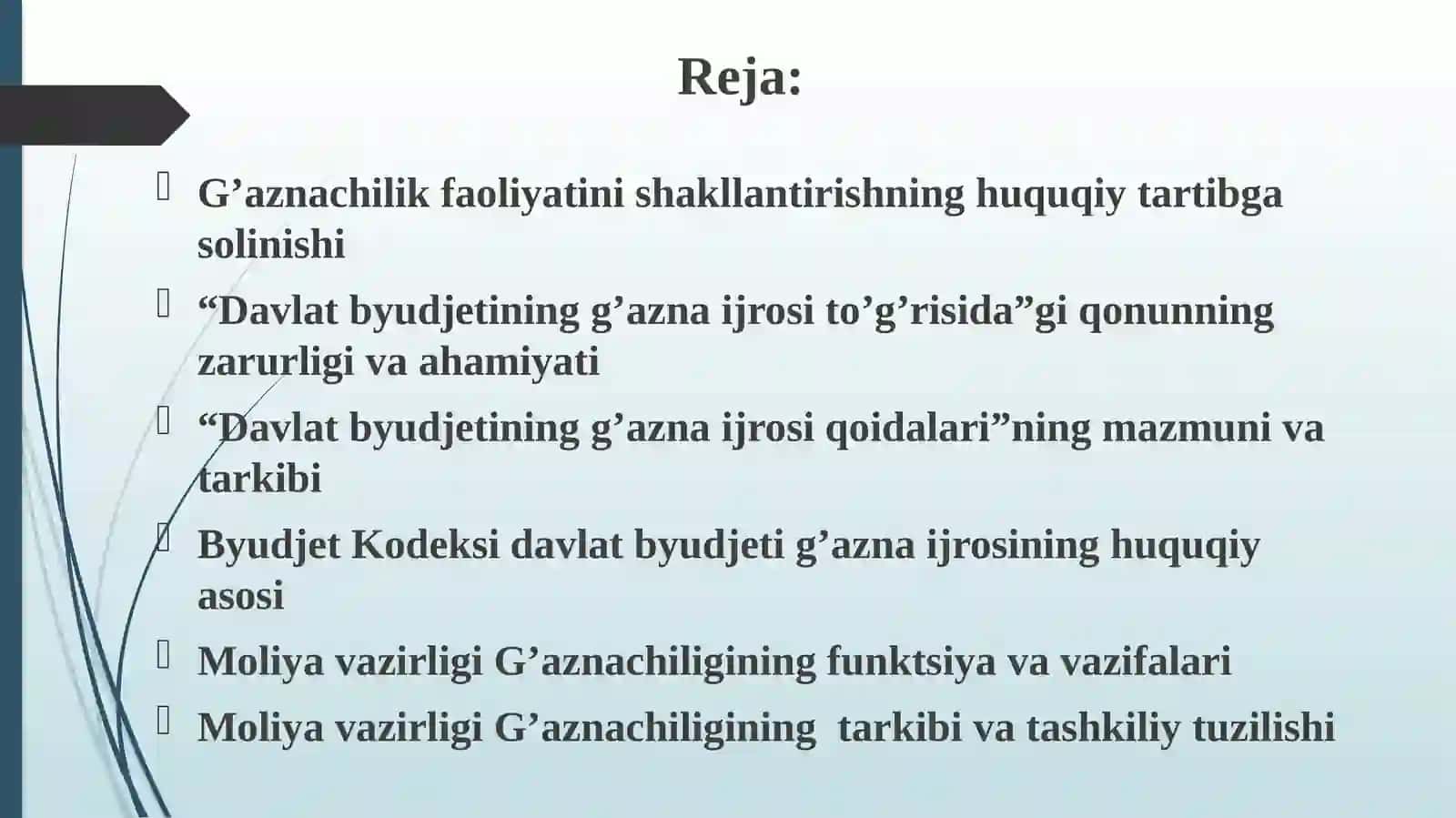 G’AZNACHILIK FAOLIYATINING TASHKILIY-HUQUQIY ASOSLARI 2