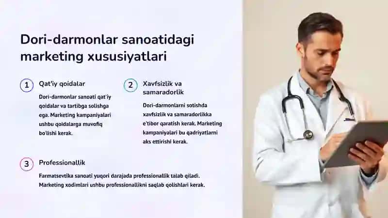 Dori-darmonlar sanoatidagi marketing xususiyatlari 2