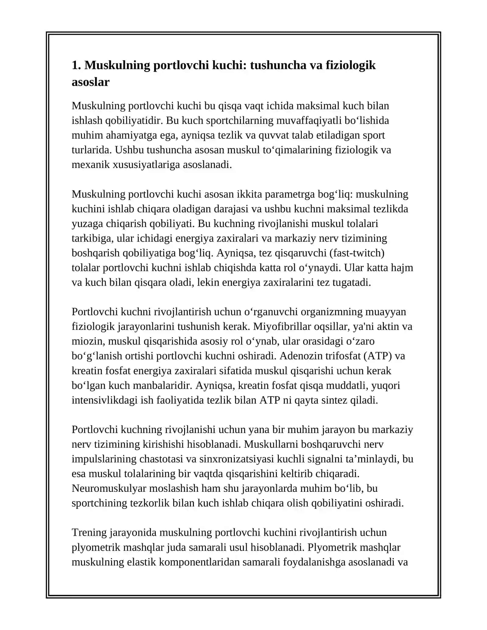 MUSKULNING PORTLOVCHI KUCHINI RIVOJLANISHI 2
