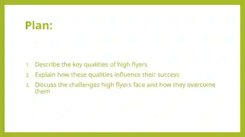 High flyers Describing characters 2