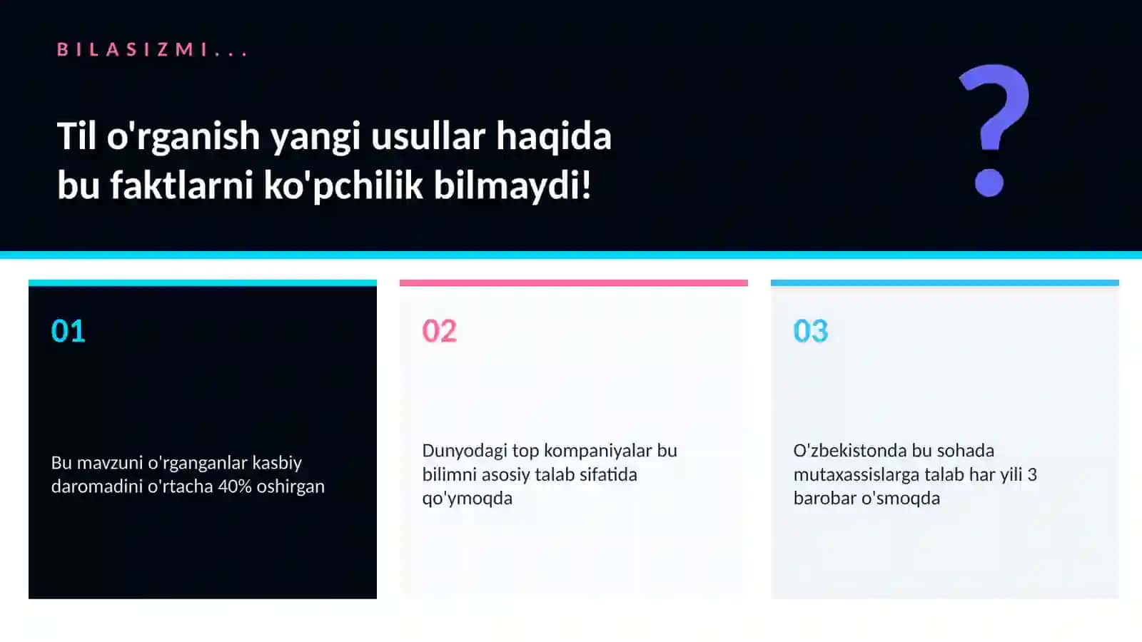 Til o'rganish yangi usullar 2