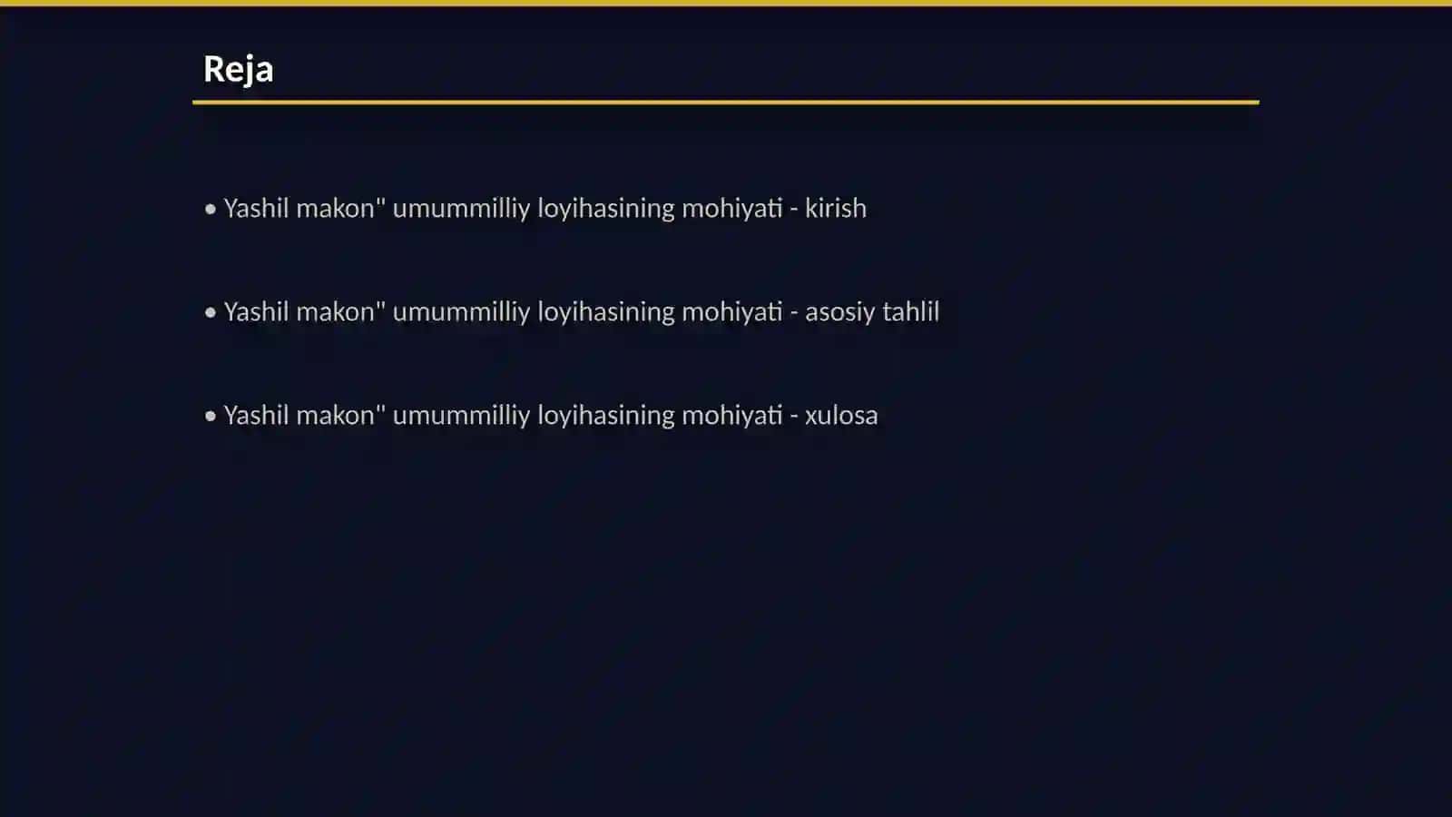 Yashil makon" umummilliy loyihasining mohiyati 2