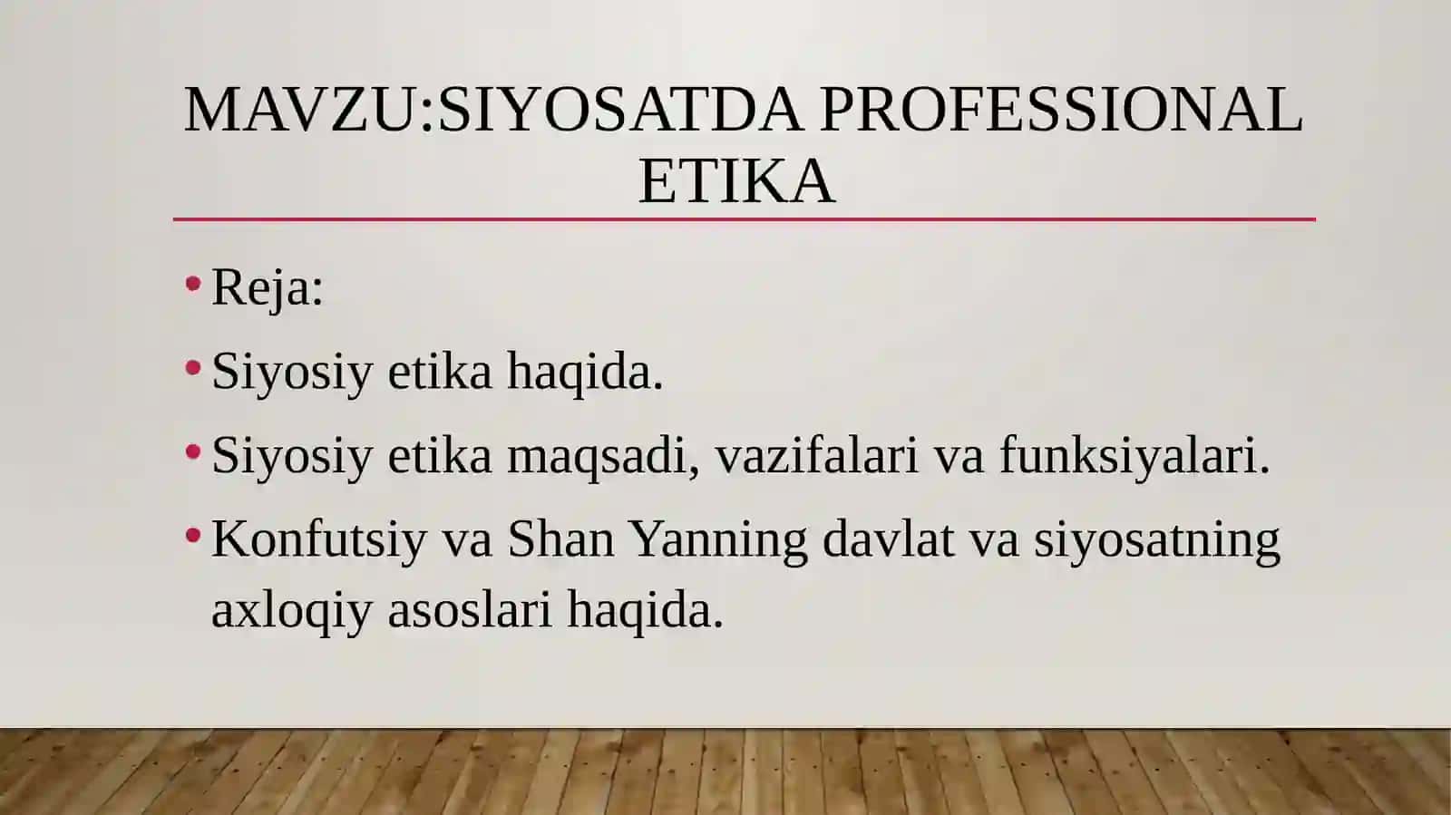Siyosatda professional etika 2