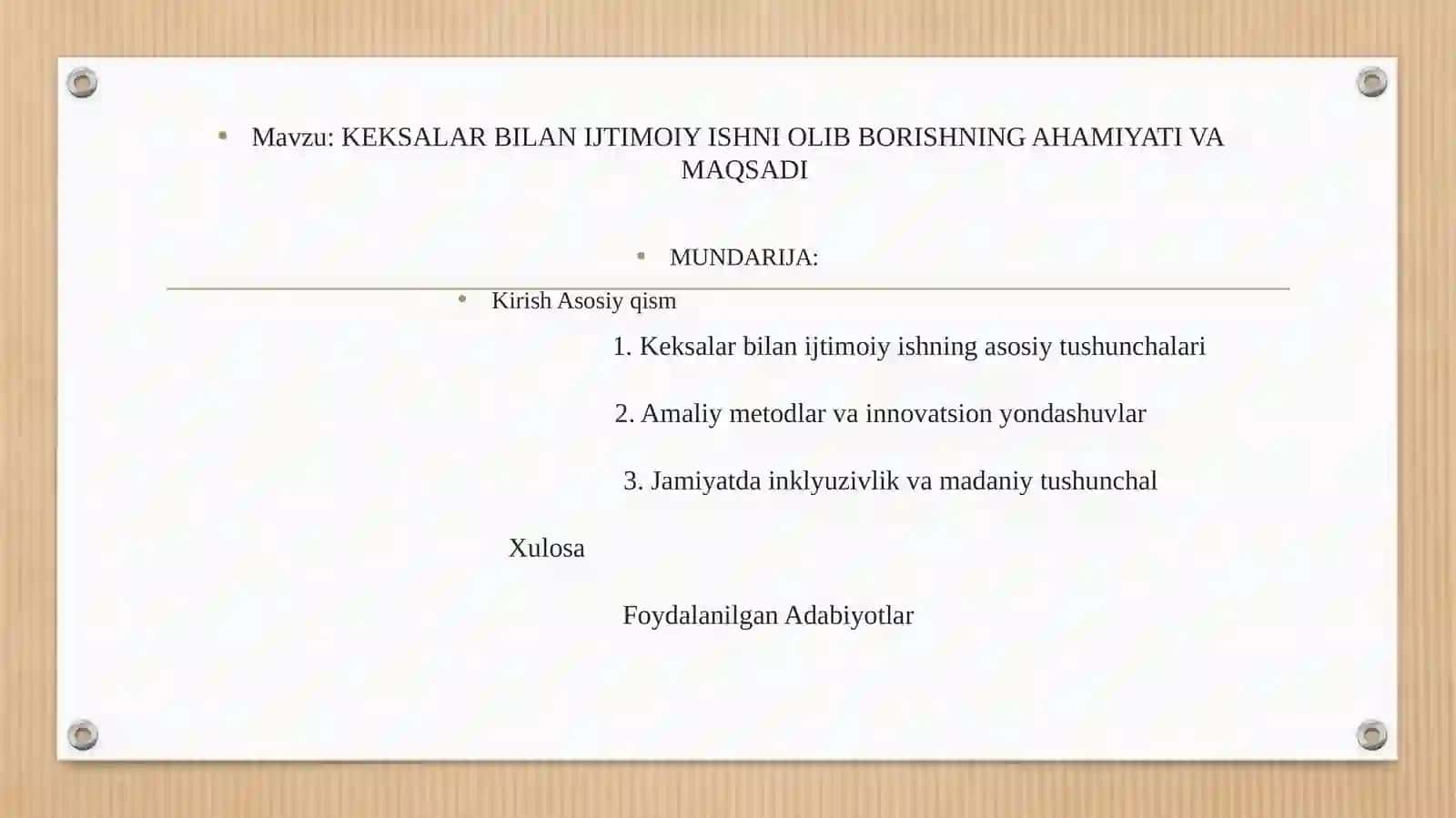 KEKSALAR BILAN IJTIMOIY ISHNI OLIB BORISHNING AHAMIYATI VA MAQSADI 2