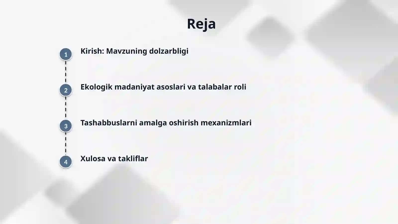 Talabalar uchun ekologik madaniyatni shakllantirishga oid tashabbuslar 2