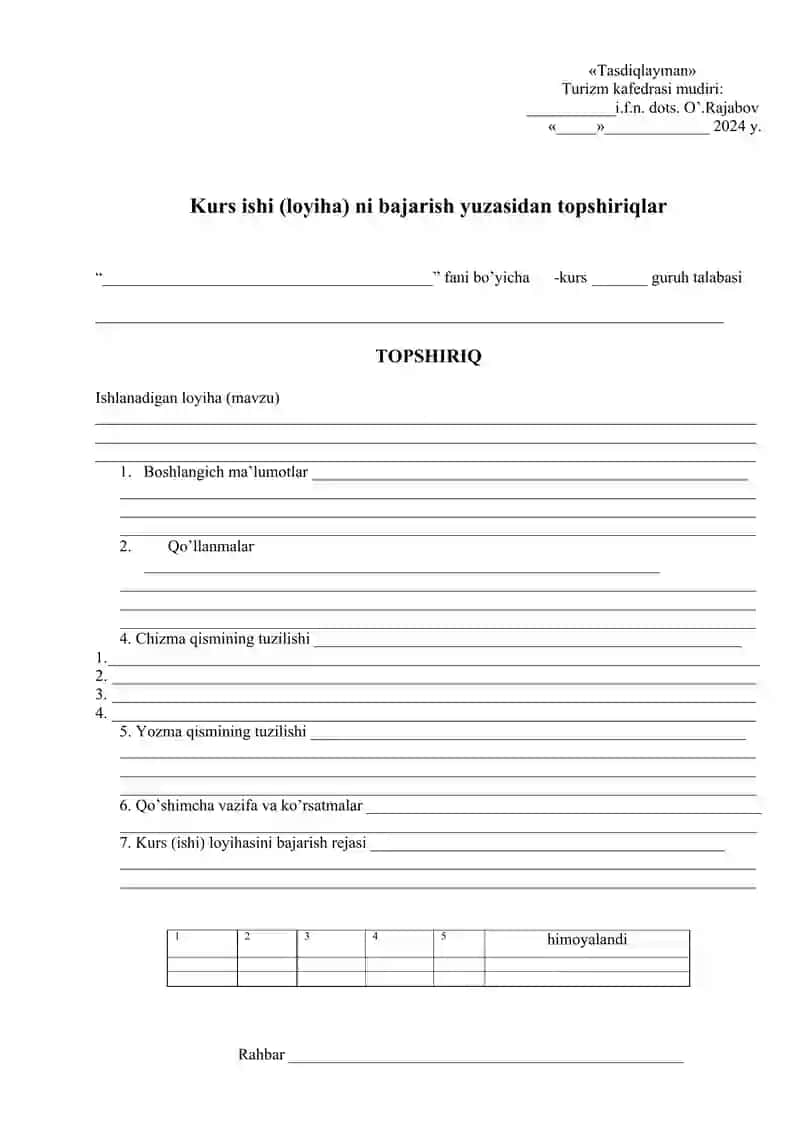 Kurs Ishiga ilova 2