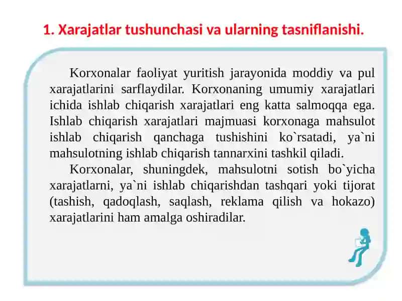 KORXONA RENTABELLIGI, DAROMAD VA XARAJATLAR 2