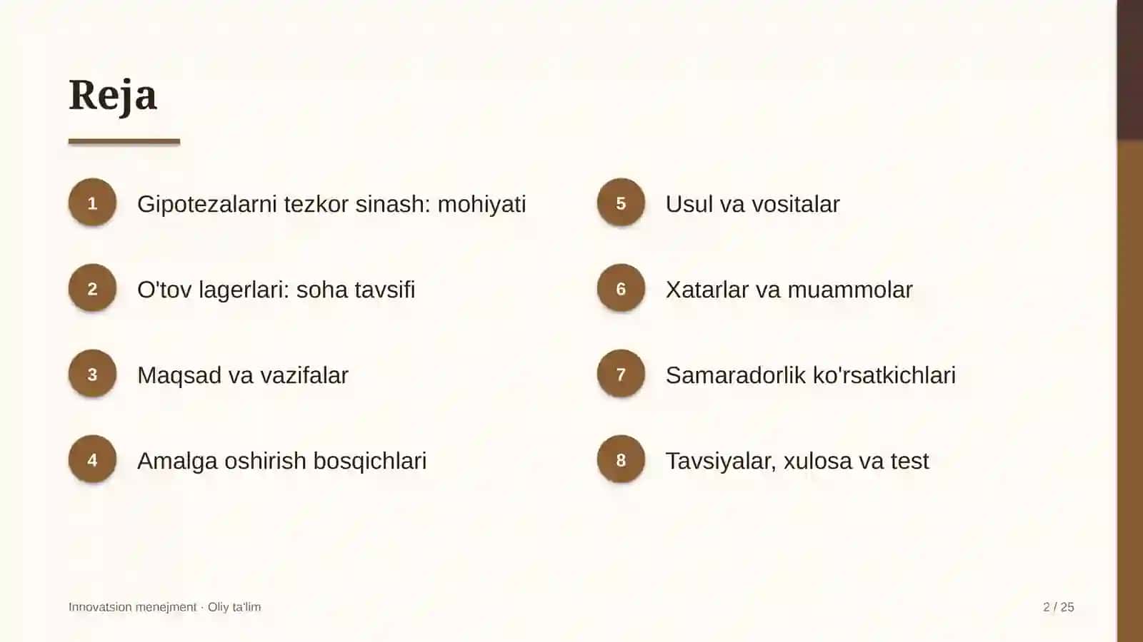 o'tov lagerlarida gipotezalarni tezkor sinash 2871 2