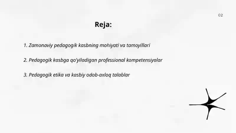 Zamonaviy pedagogika pedagogig kasb va unga qo'yilgan talablar 2