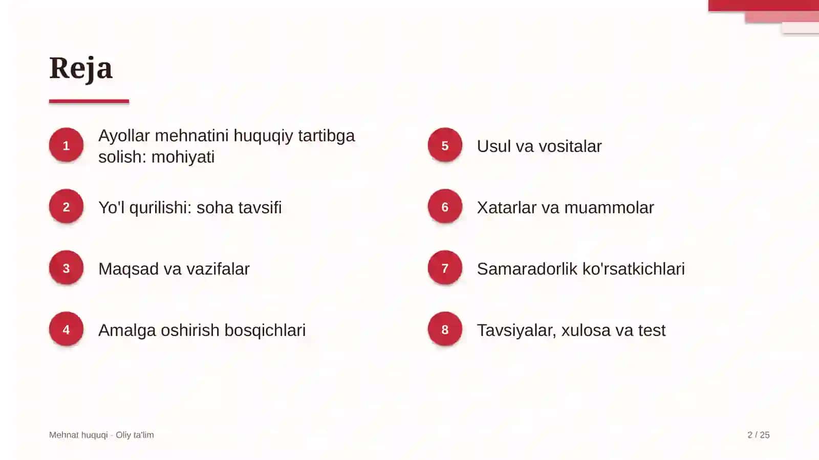 yo'l qurilishida ayollar mehnatini huquqiy tartibga solish 1023 2