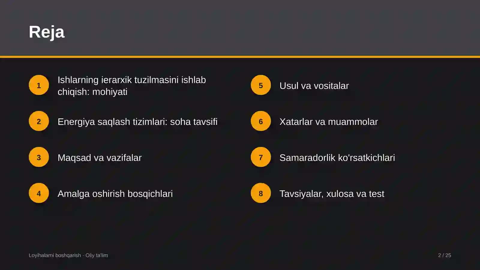 Energiya saqlash tizimlarida ishlarning ierarxik tuzilmasini ishlab chiqish 2