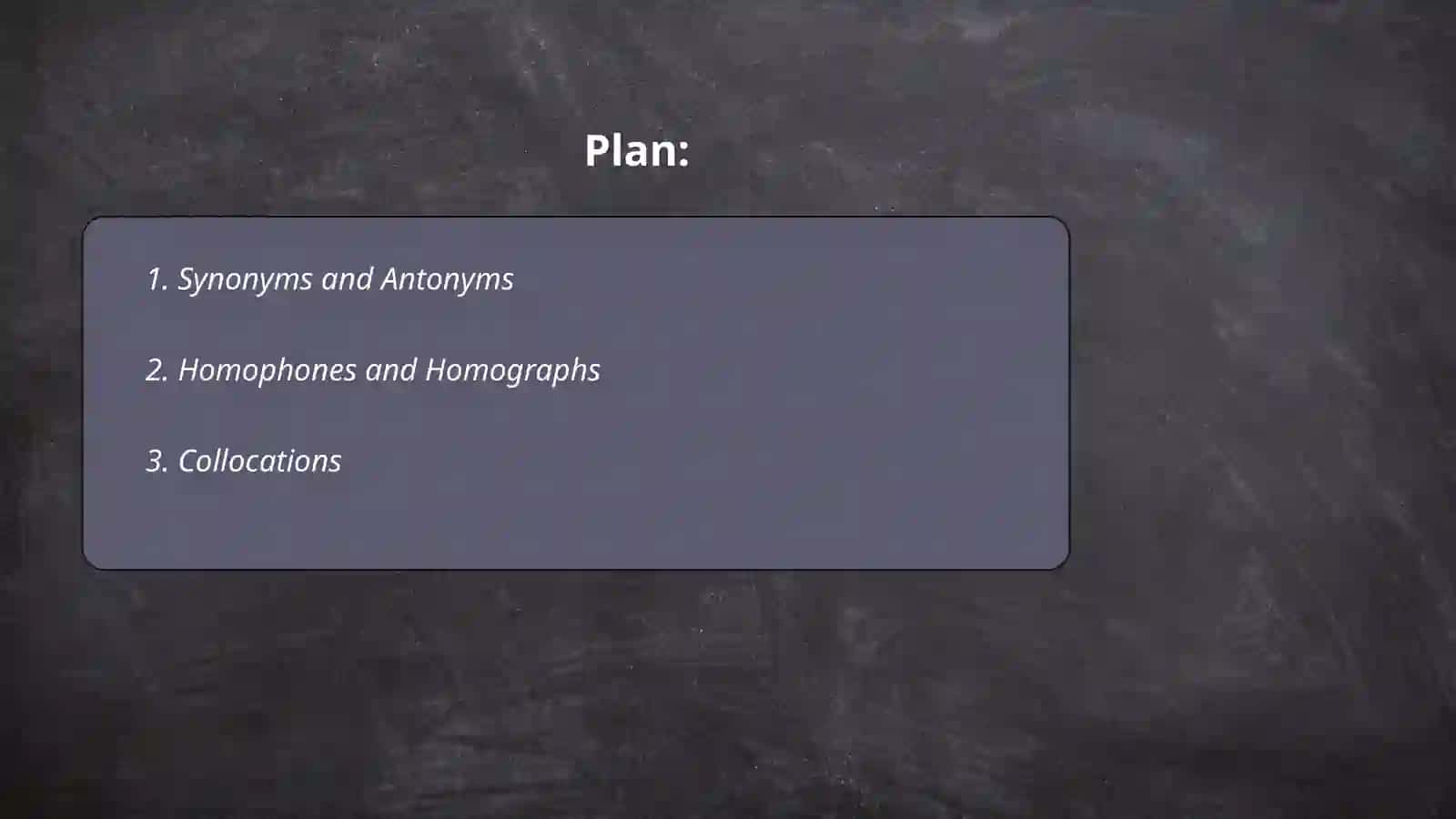 Build of new vocabulary 2