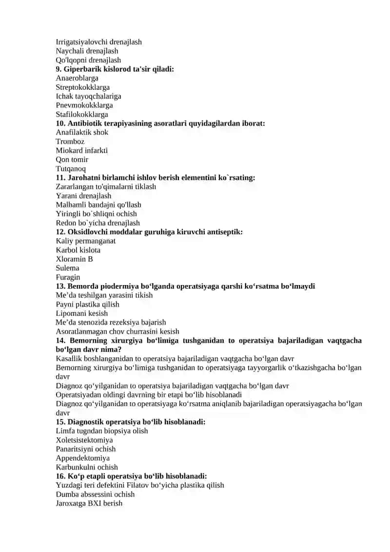 Tibbiyot kasbiga kirish (xirurgiya) 2