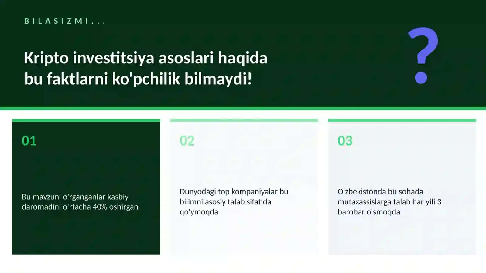 Kripto investitsiya asoslari 2
